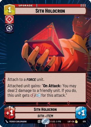Sith Holocron (Hyperspace Foil) (878) [Legends of the Force] Foil