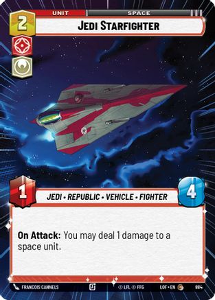 Jedi Starfighter (Hyperspace Foil) (884) [Legends of the Force] Foil