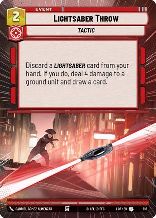 Lightsaber Throw (Hyperspace Foil) (916) [Legends of the Force] Foil