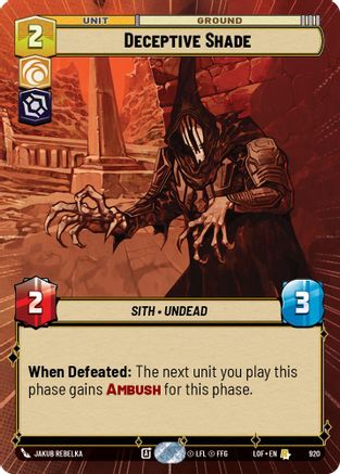 Deceptive Shade (Hyperspace Foil) (920) [Legends of the Force] Foil
