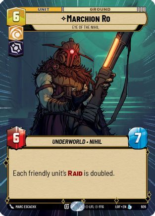 Marchion Ro - Eye of the Nihil (Hyperspace Foil) (926) [Legends of the Force] Foil