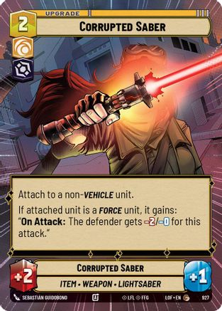 Corrupted Saber (Hyperspace Foil) (927) [Legends of the Force] Foil