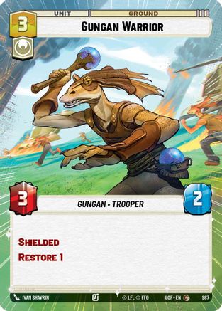 Gungan Warrior (Hyperspace Foil) (987) [Legends of the Force] Foil
