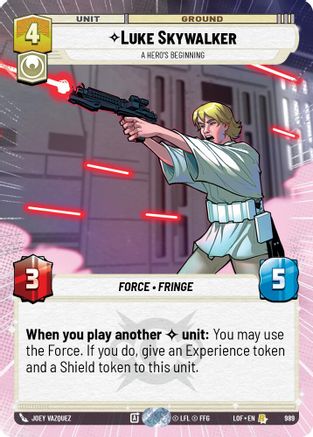 Luke Skywalker - A Hero's Beginning (Hyperspace Foil) (989) [Legends of the Force] Foil
