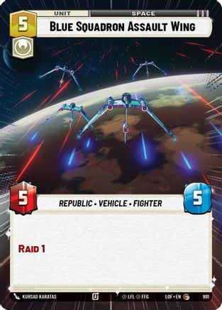 Blue Squadron Assault Wing (Hyperspace Foil) (991) [Legends of the Force] Foil