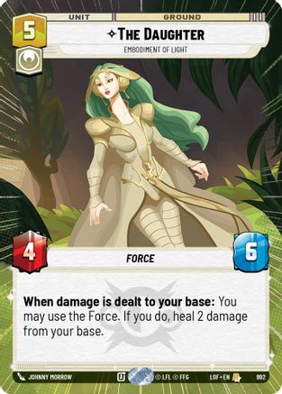The Daughter - Embodiment of Light (Hyperspace Foil) (992) [Legends of the Force] Foil