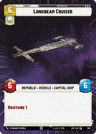 Longbeam Cruiser (Hyperspace Foil) (993) [Legends of the Force] Foil