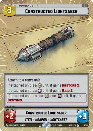 Constructed Lightsaber (Hyperspace Foil) (1001) [Legends of the Force] Foil