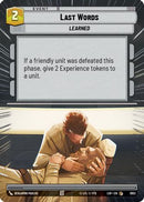 Last Words (Hyperspace Foil) (1003) [Legends of the Force] Foil