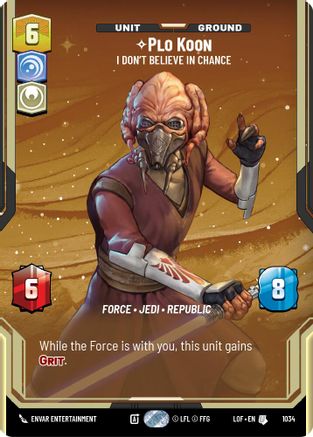 Plo Koon - I Don't Believe in Chance (Prestige) (1034) [Legends of the Force]