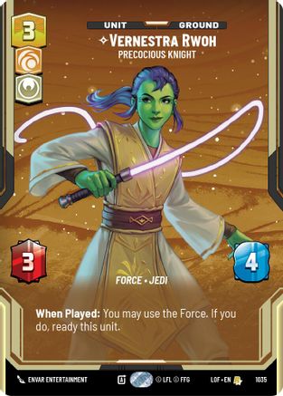 Vernestra Rwoh - Precocious Knight (Prestige) (1035) [Legends of the Force]