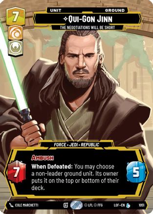 Qui-Gon Jinn - The Negotiations Will Be Short (Prestige) (1051) [Legends of the Force]
