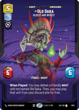 Old Daka - Oldest and Wisest (Prestige Foil) (1072) [Legends of the Force] Foil