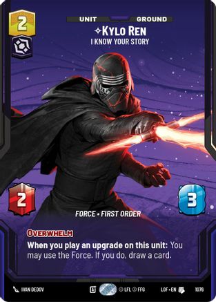 Kylo Ren - I Know Your Story (Prestige Foil) (1076) [Legends of the Force] Foil