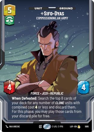 Sifo-Dyas - Commissioning An Army (Prestige Foil) (1095) [Legends of the Force] Foil