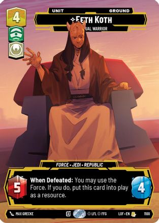 Eeth Koth - Spiritual Warrior (Prestige Foil) (1100) [Legends of the Force] Foil