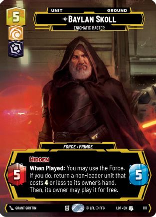 Baylan Skoll - Enigmatic Master (Prestige Foil) (1111) [Legends of the Force] Foil