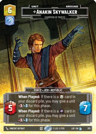 Anakin Skywalker - Champion of Mortis (Prestige Foil) (1113) [Legends of the Force] Foil