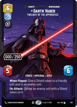 Darth Vader - Twilight of the Apprentice (Serialized) (1116) [Legends of the Force] Foil