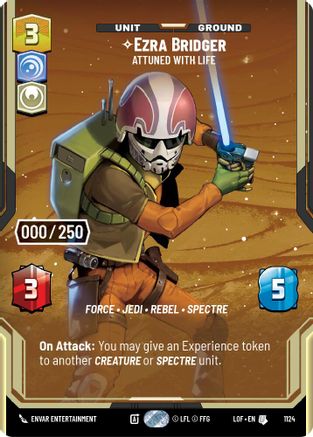 Ezra Bridger - Attuned With Life (Serialized) (1124) [Legends of the Force] Foil