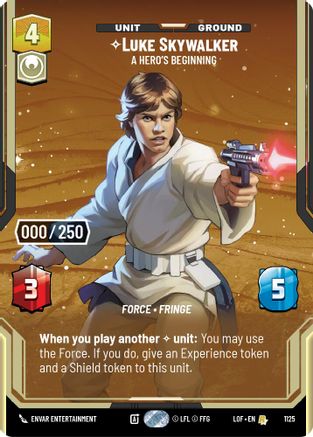 Luke Skywalker - A Hero's Beginning (Serialized) (1125) [Legends of the Force] Foil