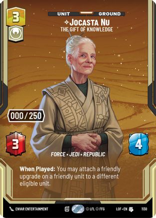 Jocasta Nu - The Gift of Knowledge (Serialized) (1130) [Legends of the Force] Foil