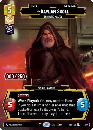 Baylan Skoll - Enigmatic Master (Serialized) (1157) [Legends of the Force] Foil