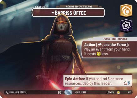 Barriss Offee - We Have Become Villains (Showcase) (1017) [Legends of the Force] Foil