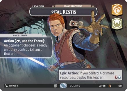 Cal Kestis - I Can't Keep Hiding (Showcase) (1019) [Legends of the Force] Foil