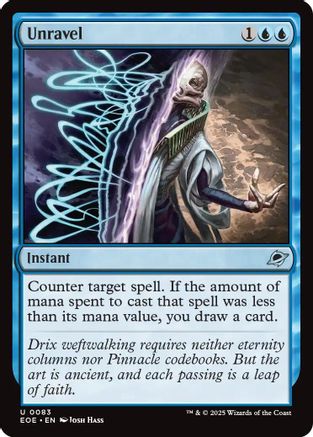 Unravel (EOE-083) [Edge of Eternities] Foil