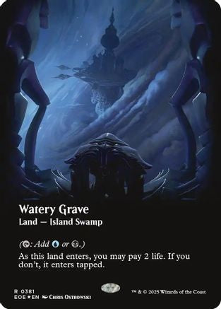 Watery Grave (Borderless) (Galaxy Foil) (EOE-381) [Edge of Eternities] Foil
