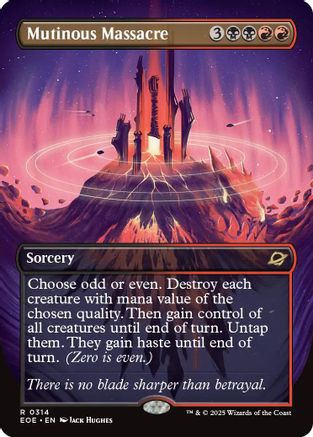 Mutinous Massacre (Borderless) (EOE-314) [Edge of Eternities] Foil