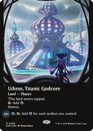 Uthros, Titanic Godcore (Borderless) (Galaxy Foil) (EOE-380) [Edge of Eternities] Foil