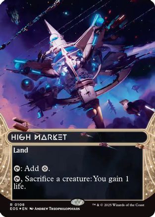 High Market (0108) (Borderless) (Galaxy Foil) (EOS-108) [Edge of Eternities: Stellar Sights] Foil