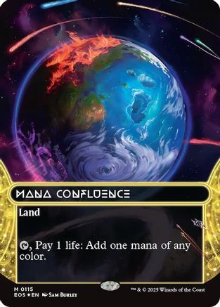 Mana Confluence (0115) (Borderless) (Galaxy Foil) (EOS-115) [Edge of Eternities: Stellar Sights] Foil