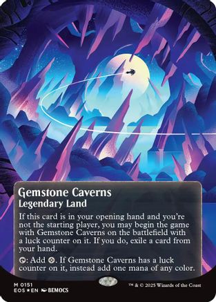Gemstone Caverns (0151) (Borderless) (Galaxy Foil) (EOS-151) [Edge of Eternities: Stellar Sights] Foil
