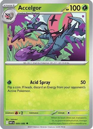 Accelgor 9 - [SV White Flare] Reverse Holofoil