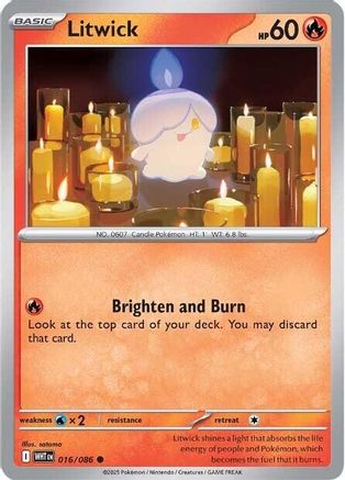 Litwick 16 - [SV White Flare] Reverse Holofoil