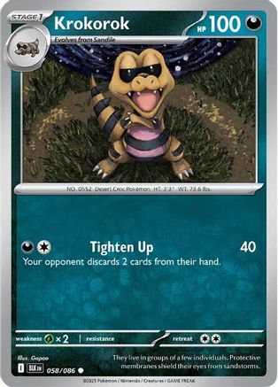 Krokorok 58 - [SV Black Bolt] Reverse Holofoil