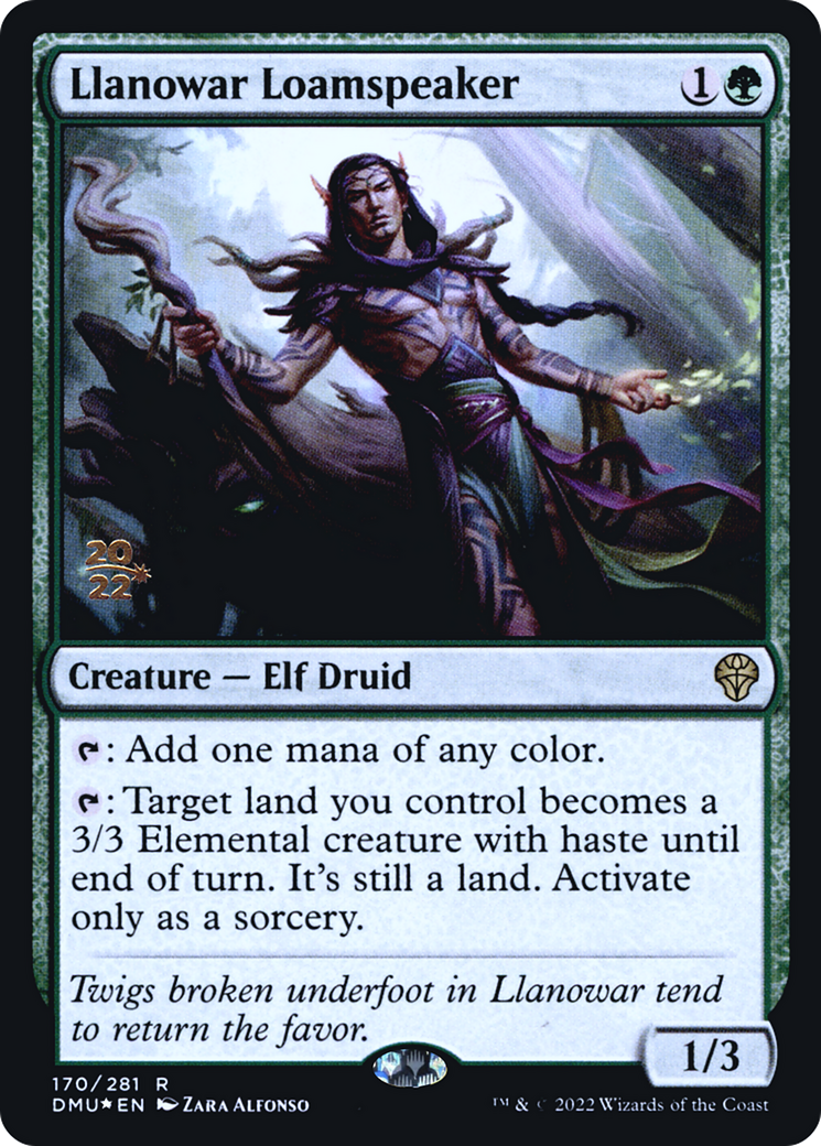 Llanowar Loamspeaker (PRE-170) [Dominaria United Promos] Foil