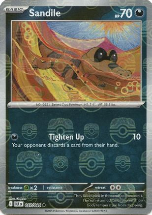 Sandile (Master Ball Pattern) 57 - [SV Black Bolt] Holofoil