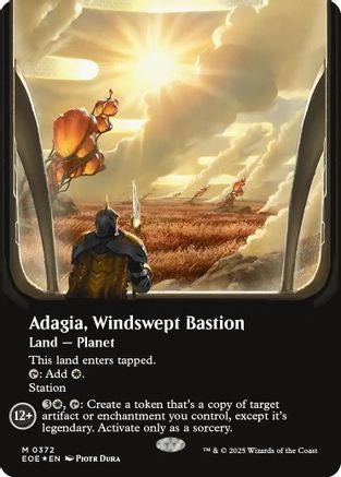 Adagia, Windswept Bastion (Borderless) (Galaxy Foil) (EOE-372) [Edge of Eternities] Foil