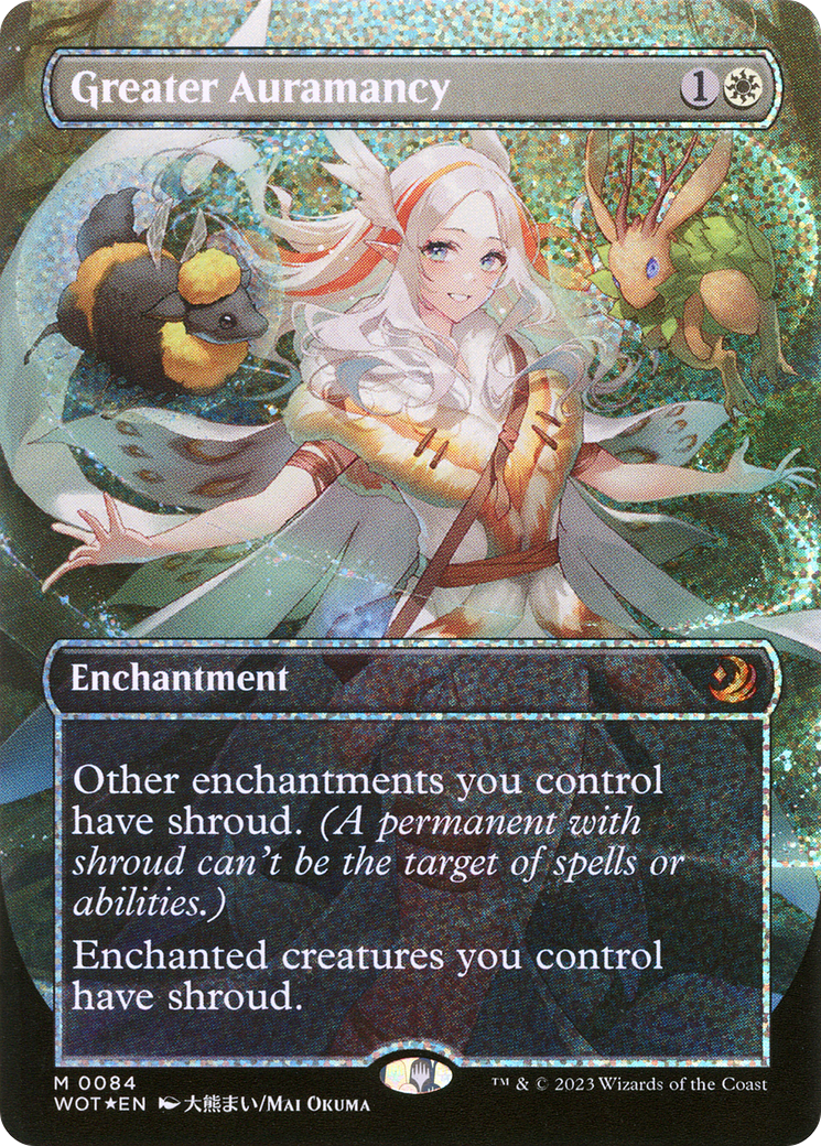 Greater Auramancy (Anime Borderless) (Confetti Foil) (WOT-084) [Wilds of Eldraine: Enchanting Tales] Foil