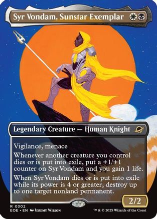 Syr Vondam, Sunstar Exemplar (Borderless) (EOE-302) [Edge of Eternities]