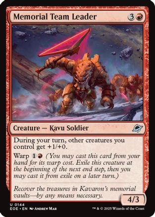 Memorial Team Leader (EOE-144) [Edge of Eternities] Foil