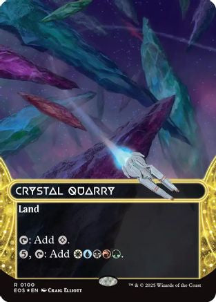 Crystal Quarry (0100) (Borderless) (Galaxy Foil) (EOS-100) [Edge of Eternities: Stellar Sights] Foil