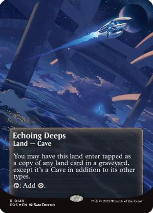 Echoing Deeps (0148) (Borderless) (Galaxy Foil) (EOS-148) [Edge of Eternities: Stellar Sights] Foil