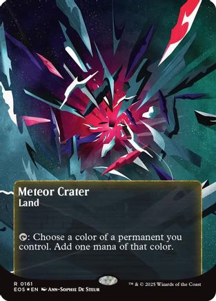 Meteor Crater (0161) (Borderless) (Galaxy Foil) (EOS-161) [Edge of Eternities: Stellar Sights] Foil