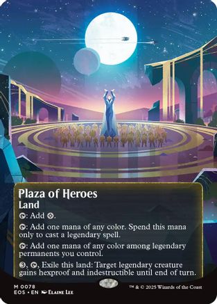 Plaza of Heroes (0078) (Borderless) (EOS-078) [Edge of Eternities: Stellar Sights] Foil