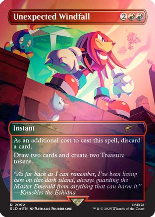 Unexpected Windfall (2092) (Rainbow Foil) (SLD-2092) [Secret Lair Drop Series] Foil
